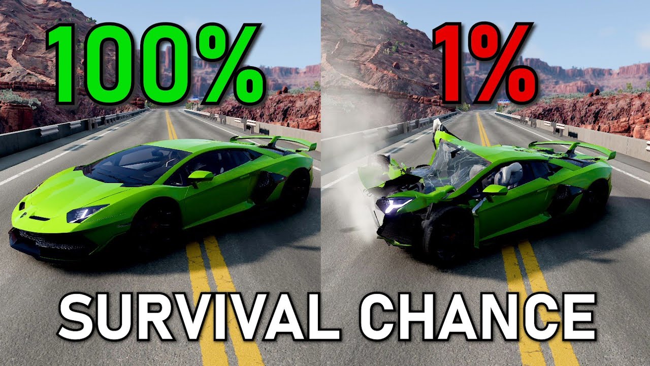 Realistic Survival Chance Test #10 | BeamNG.drive