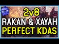 2v8 with RAKAN SUPPORT & XAYAH - HIGH ELO - League of Legends