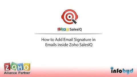 How to Add Email Signature in Emails inside Zoho SalesIQ