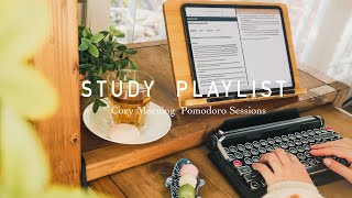 WORK & STUDY PLAYLIST3HOUR STUDY WITH ME POMODOROS/Relaxing Lofi/Cozy Cottage Morning/Timer&Alarm