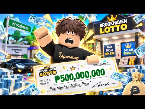 NAGING BILYONARYO AKO DAHIL SA LOTTO! Brookhaven RP (Roblox)