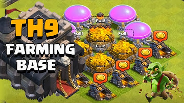 CLASH OF CLANS TH9 (TOWN HALL 9) DARK ELIXIR FARMING BASE SPEED BUILD