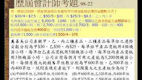 忠孝公司產銷甲 乙兩種產品 下列為該公司今年 六月份 銷售 相關資訊 靜態預算邊際貢獻總額 5,600 六月份,甲 乙兩種產品預計