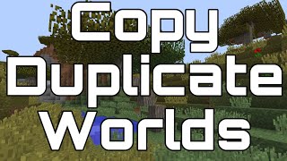 How to Copy/Duplicate Minecraft Java Worlds | Tutorial
