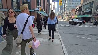 Walk on yonge st from bloor st to college st toronto canada may 17/2026