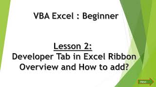 Get To Know Developer Tab In Excel And How To Show?