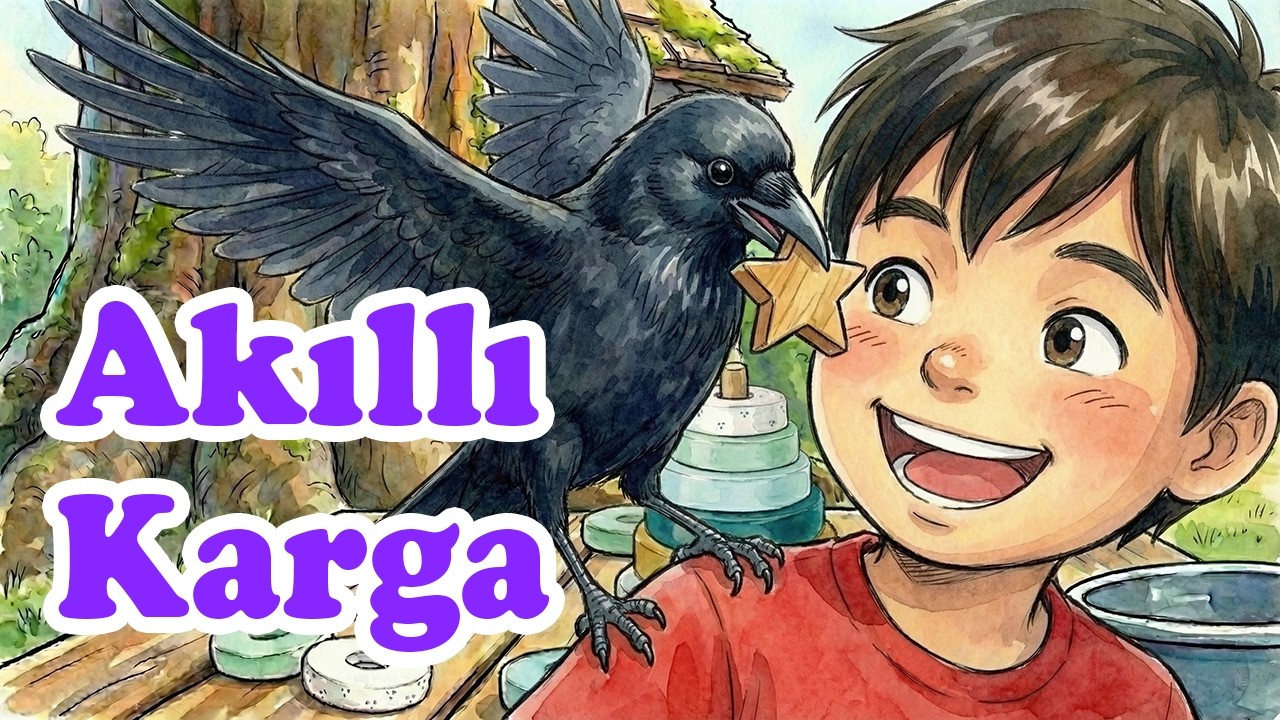 Kerem'in Dostu Akıllı Karga #çocukhikayesi #eğiticihikayeler #okulöncesi #akıllıkarga #çocukoyuncağı