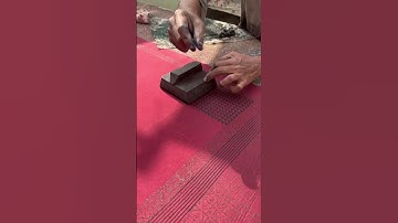 Red and black block printing