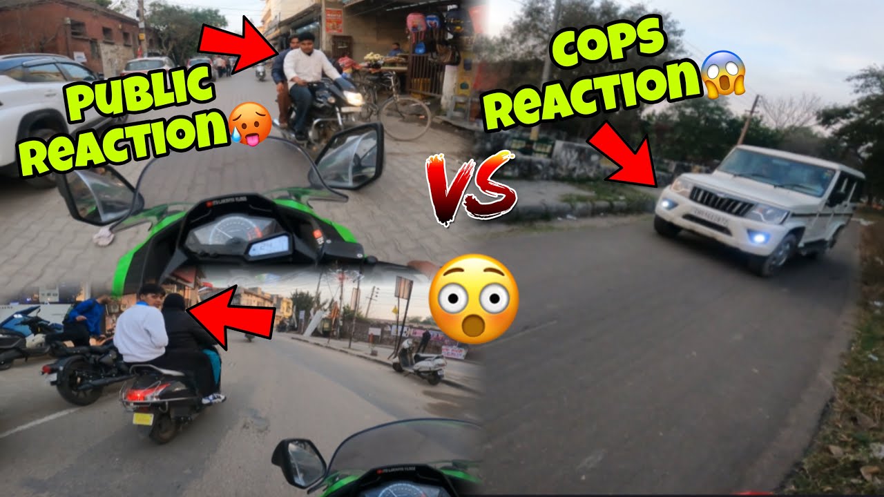 Public CraZy ReacTion on Ninja Loudest Exhaust🥵 Cops Almost Cought me😱