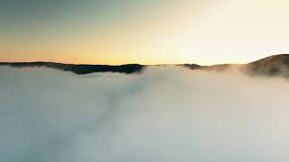 (4K UHD) Low Lying Clouds Covers The Mountain Side