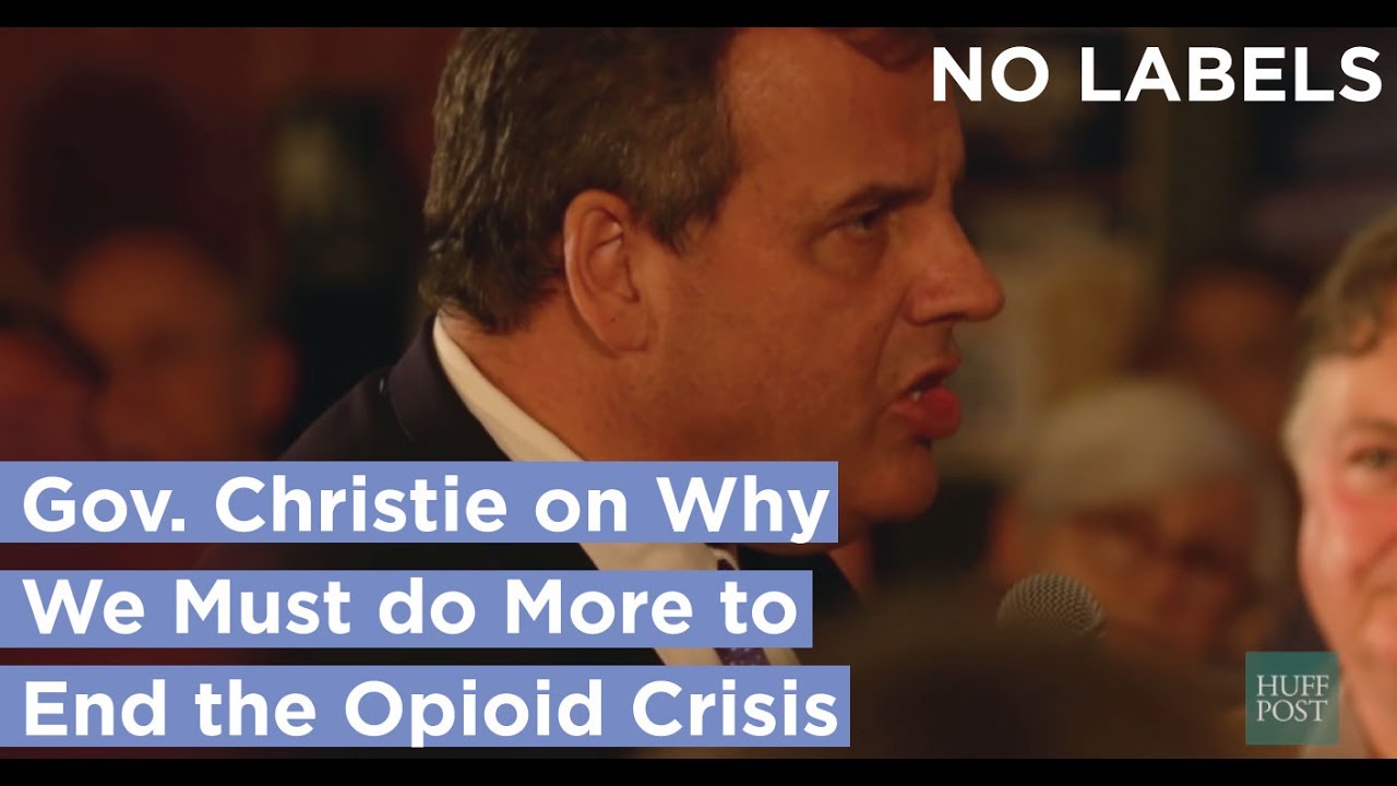 Image result for photo of gov chris christie on opioid use