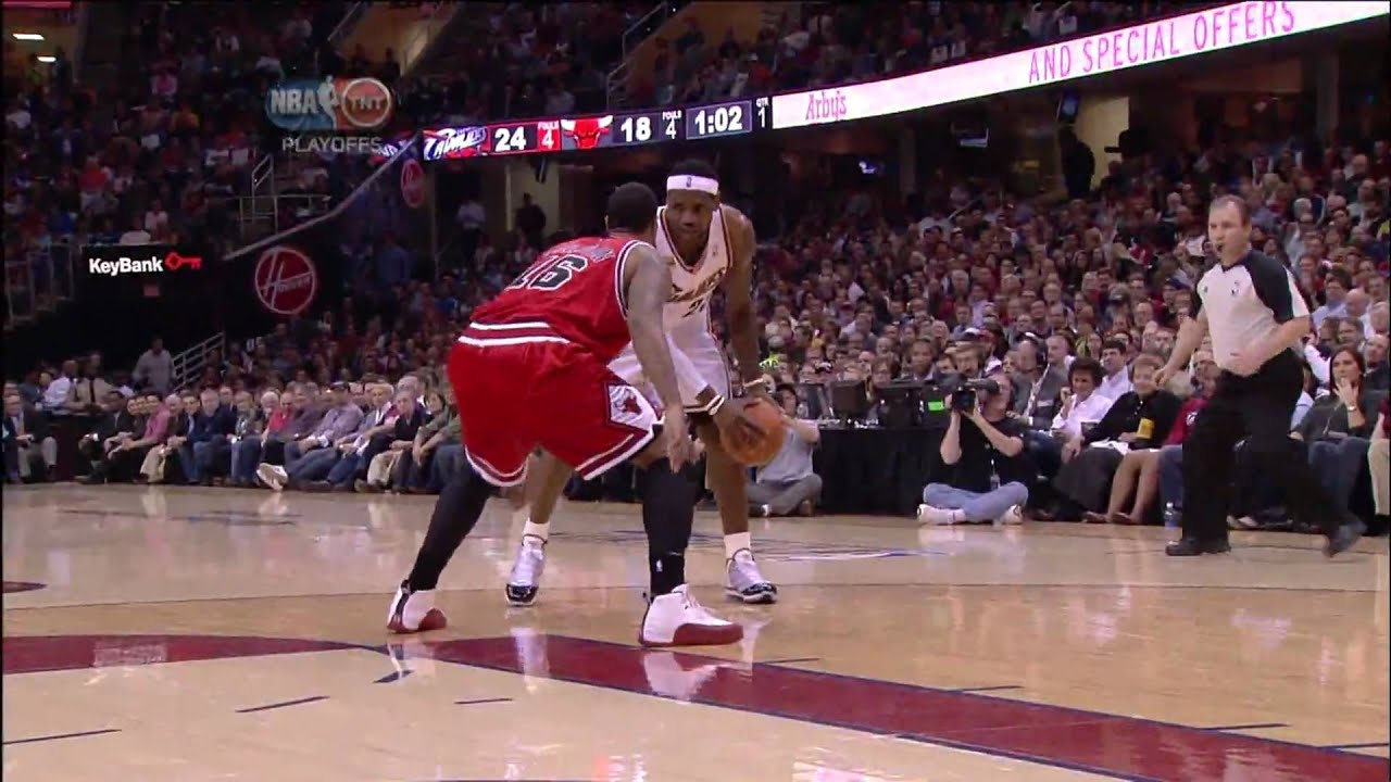 LeBron dunks on James Johnson vs Bulls Game 2 Round 1 2010 Playoffs