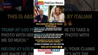 Giorgia Meloni Pushes Back After Trump Photo Claim | PakCan News