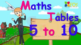 Maths Tables 5 to 10 | Five to Ten multiplication table | Multiplication Time of Tables 5 to 10