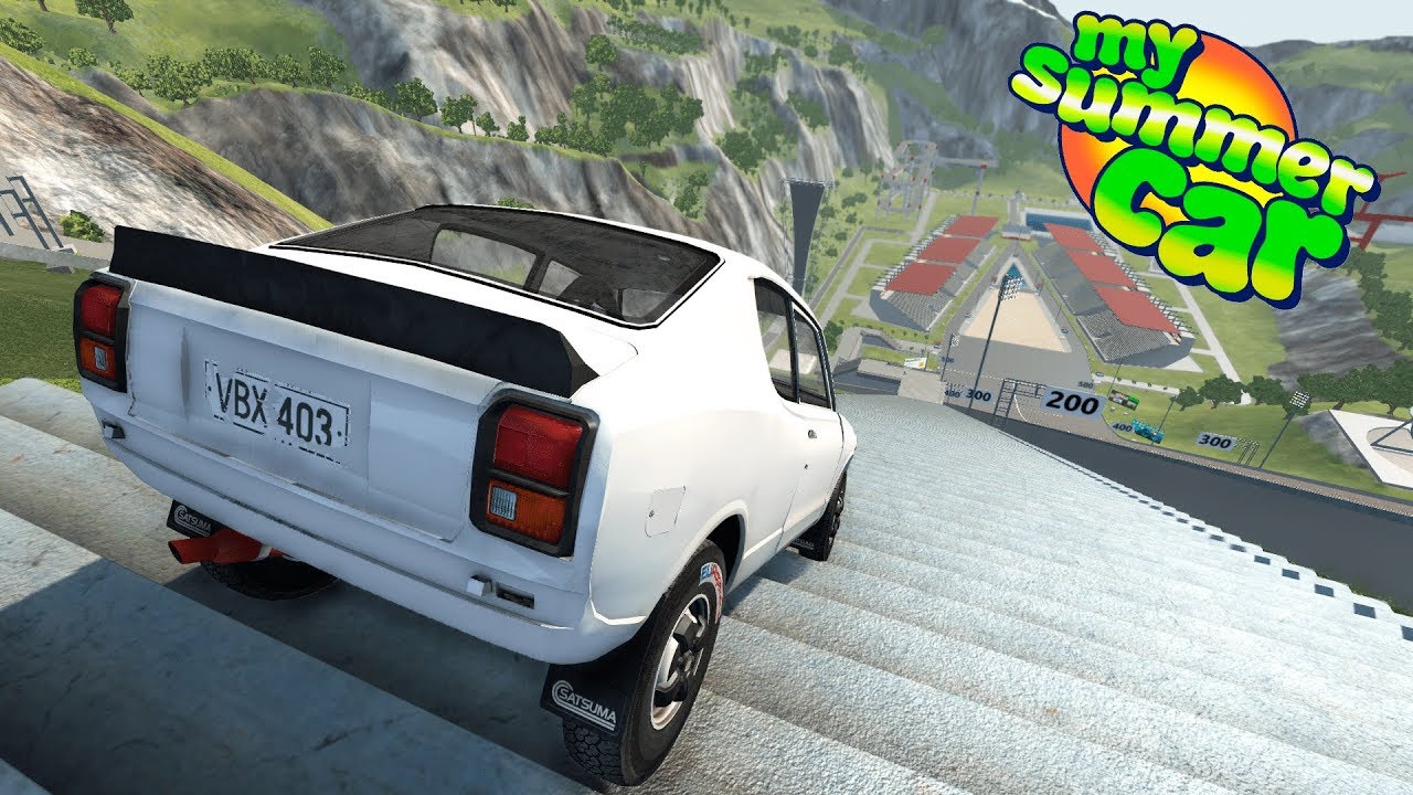 DESCENDO A ESCADARIA COM O SATSUMA! BeamNG.drive YouTube