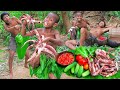 Primitive Technology - Hand Outopus Cook Recipes Eating Show