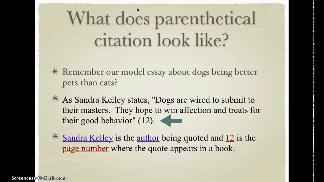 How to use parenthetical citations in an essay