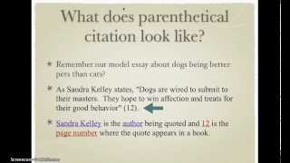 Parenthetical Citations for Argumentative Essay