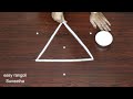 Simple Color Diya muggulu🌸easy rangoli Suneetha🌸Beautiful Deepam rangoli🌸simple and easy rangoli