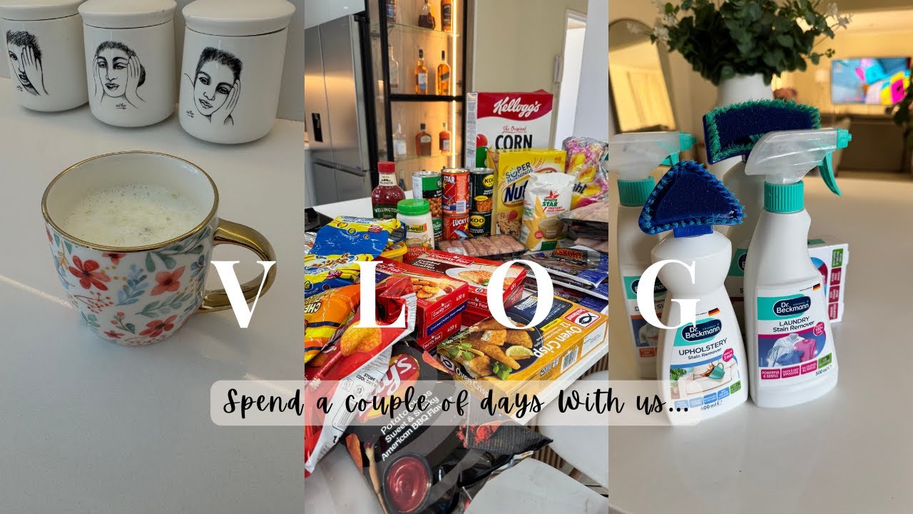 Vlog: Spend a couple of days with us|Grocery Shopping|Organising my pantry and fridge| Faro clothing