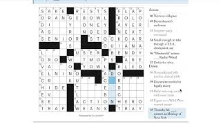 Friday 11/13/20 - New Yorker Crossword
