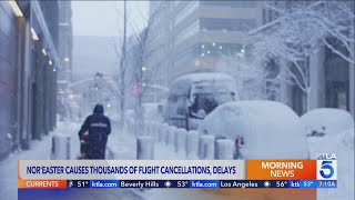 Winter storm in Northeast causing delays, cancellations amid TSA PreCheck confusion
