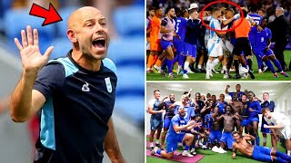 Massive Brawl Breaks Out After France Beat Argentina In Olympics | Argentina vs France Olympic 2024