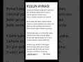 KULUN AYNASI #şiirsokakta #şair #şiir #şiiraşkı #dua #duaa #sufimusic #Sufi #şiirduvarda #şiirim