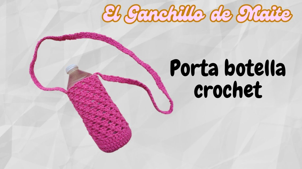 Funda para  botella a crochet ,facil ,aprende un punto nuevo crochet El Ganchillo de Maite