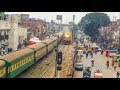 Trains Running In Busy Locality of Lahore City | Track Machine | Pakistan Railways
