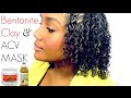 BEST "Shampoo" Ever! l Bentonite Clay & ACV Clarifying Hair Mask On Natural Curly Hair