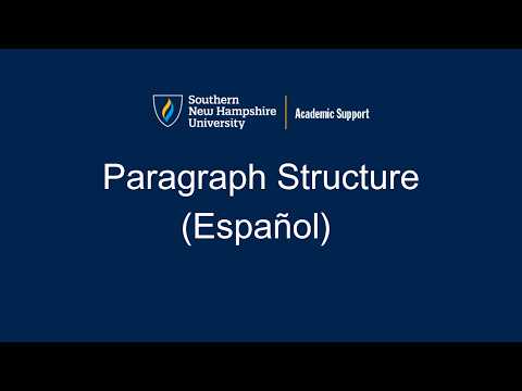 (Español) Paragraph Structure