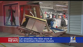 Car smashes into Nike Store at Wrentham Outlets