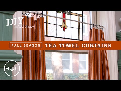 fall-tea-towel-curtain