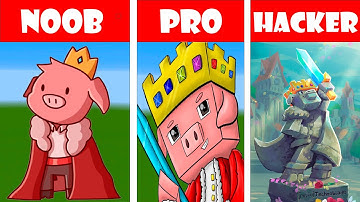 NOOB vs PRO vs HACKER Technoblade Minecraft Pixel Art