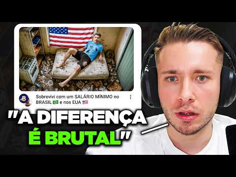 SOBREVIVENDO COM SALÁRIO MÍNIMO NO BRASIL X EUA | Cortes do Samuel Baum