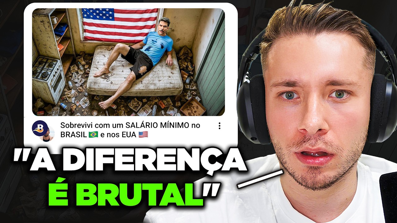SOBREVIVENDO COM SALÁRIO MÍNIMO NO BRASIL X EUA | Cortes do Samuel Baum