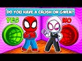 Roblox pick a slide with spiderman  gwen
