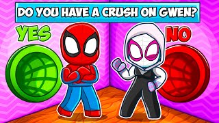 Roblox PICK A SLIDE with Spiderman & Gwen!