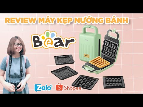 Review Máy Kẹp Nướng Bánh Mì Sandwich Bear DBC-P06N2, Có Khuôn Nướng Bánh Kếp, Nướng Nhanh