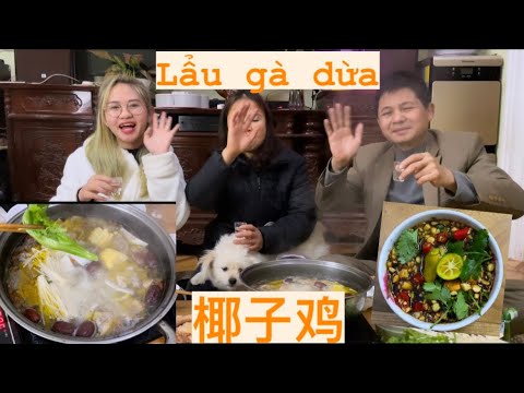 món ngon trung quốc New 2022 Lẩu Dừa, Ẩm thực trung quốc, món ngon ngày tết đến từ Cumi , Lẩu dừa 椰子鸡, đặc sản Quảng Đông,中国美食