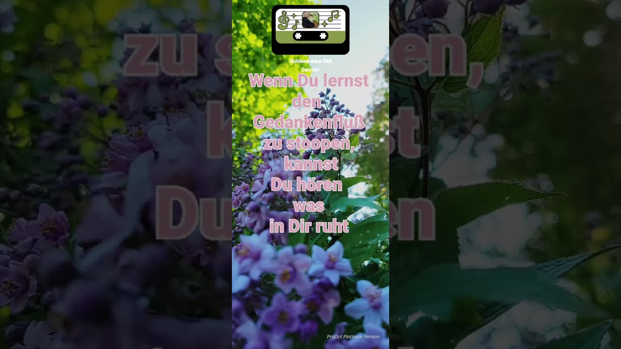 Erst wenn Du lernst ...