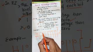 RZ Encoding Scheme in Computer Networks | Return to Zero Explained #computernetworking #RZ