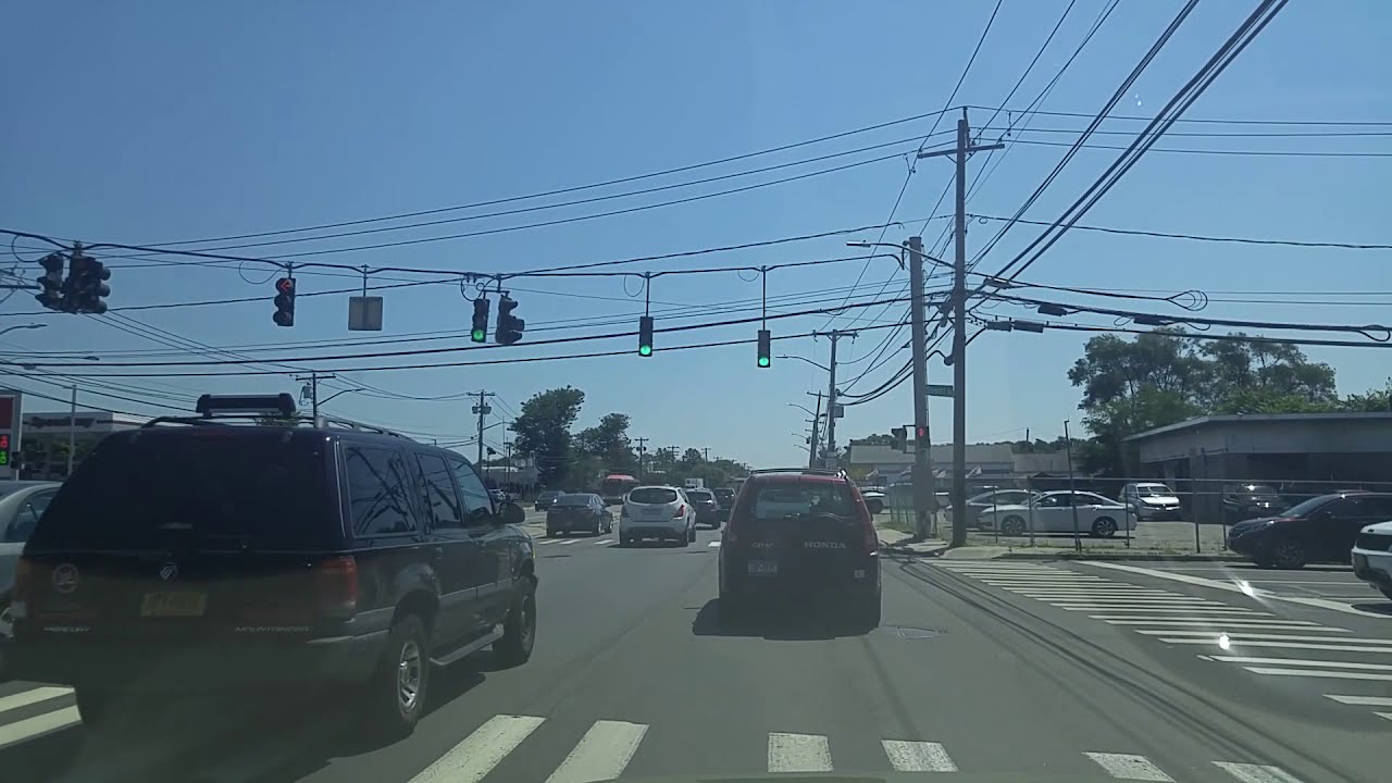 Driving from Bethpage in Nassau to West Babylon in Suffolk,New York