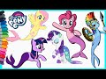 COLORING MY LITTLE PONY EQUESTRIA GIRLS SEAPONY MERMAID MEWARNAI KUDA PONI DUYUNG