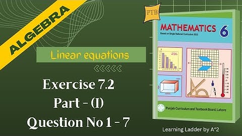 Class 6 Math Chapter 7 Exercise 7.2 Question No 1-7 || Exercise 7.2 Class 6 Math New syllabus PTB