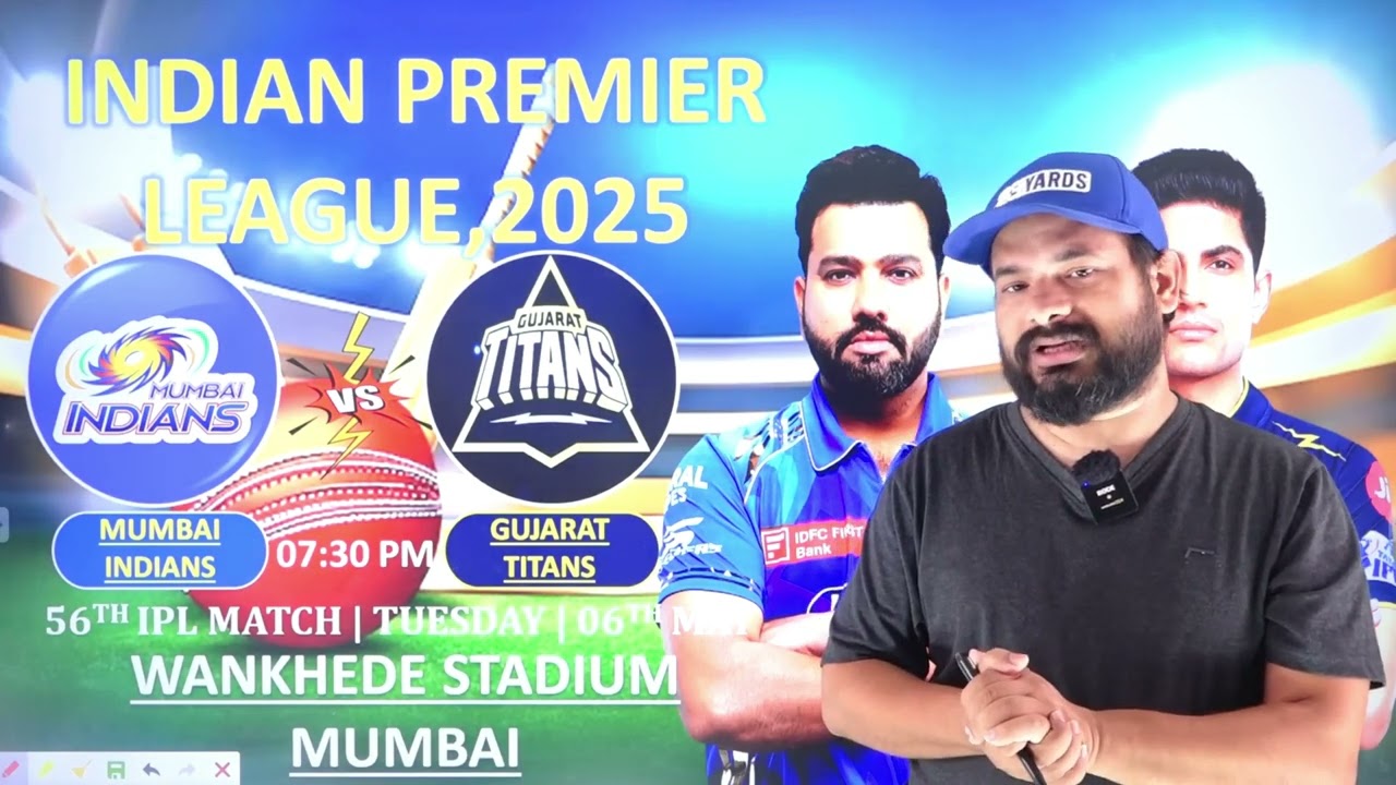 MI vs GT Today Match Prediction   Mumbai Indians vs Gujarat Titans IPL 2025 56th Match Predictions