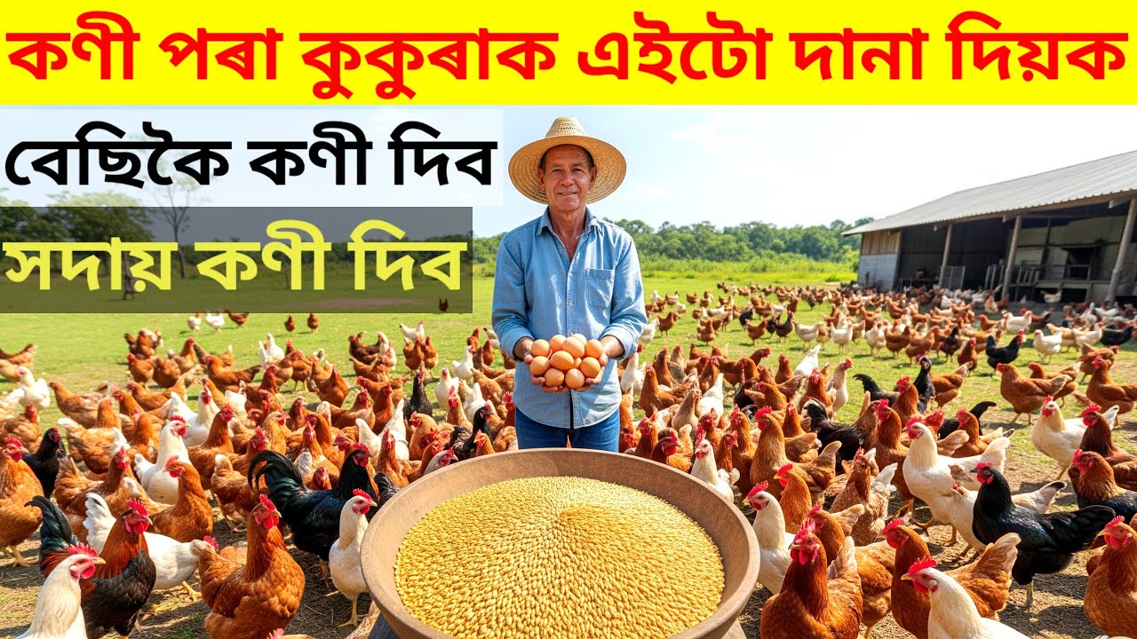 কণী পৰা কুকুৰাক এইটো দানা খাবলৈ দিয়ক বেছিকৈ কণী দিব আৰু সদায় কণী দিব(Best feed for Layer Murgi)