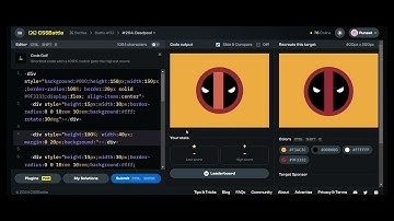 #204 Deadpool - 100% Match Solution | Mastering CSS Design | CSSBattles