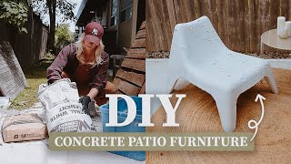 How to Make DIY Luxe Stone Patio Furniture (with concrete) screenshot 4